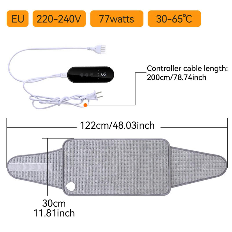 Description Picture 6 of itemElectric Heating Pad Warm Physiotherapy Thermal Blanket Office Home Temperature Control Waist Belt Warming Back Hand Leg Abdomen