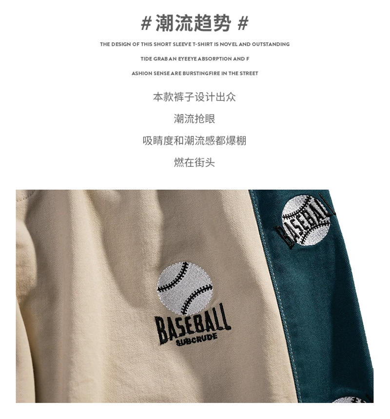 Description Picture 3 of itemVintage Hip-Hop Explosive Street Feeling Casual Pants Embroidery