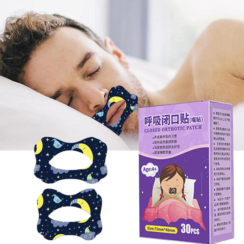 Description Picture 3 of item30Pcs/Box Anti-Snoring Mouth Stickers for Children Adult Night Sleep Lip Anti-Nose Free Breathing Patches Mouth Closed Orthotic