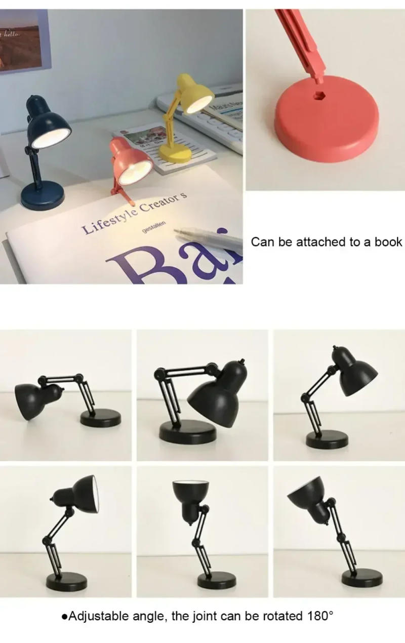 Description Picture 5 of itemLD02 Mini Table Lamp Foldable Night Book Lamps Computer Eye Protections For Night Study Travel Portable Magnetic 2W Table Lamp