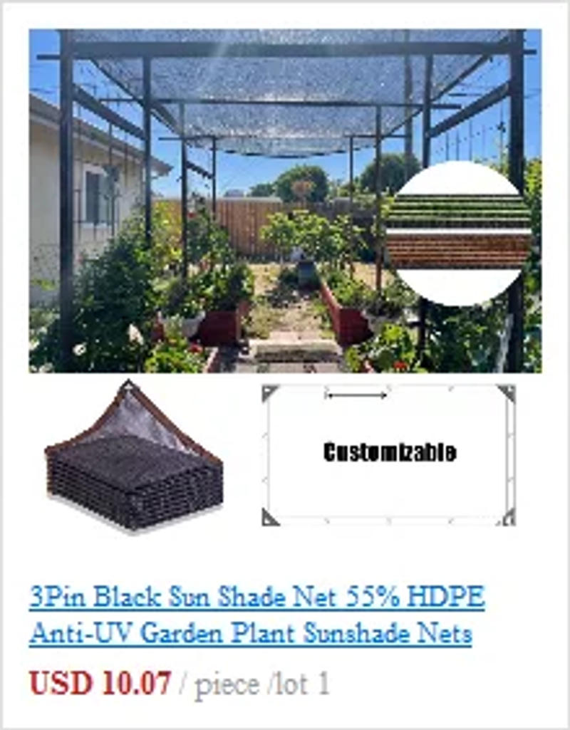 Description Picture 6 of itemOutdoor Black HDPE Sun Shade Net Garden Buildings Shelter Gazebo Awnings Pergola Sunshade Net Swimming Pool Camping Tent Awning