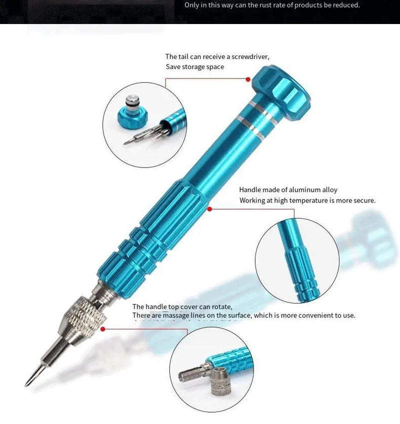 Description Picture 6 of itemBrand-new High-quality Screwdriver 5 In 1 Screwdriver Hand Tools for Mobile Watch Phone Opening Repair Tool Household Repairing