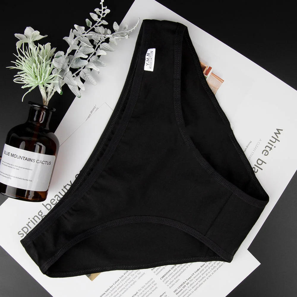 Description Picture 5 of item3pcs Soft Cotton Underwear Women Panties Sexy Bikini Brief Shorts Underpant Solid Panty Female Intimates Girl Briefs
