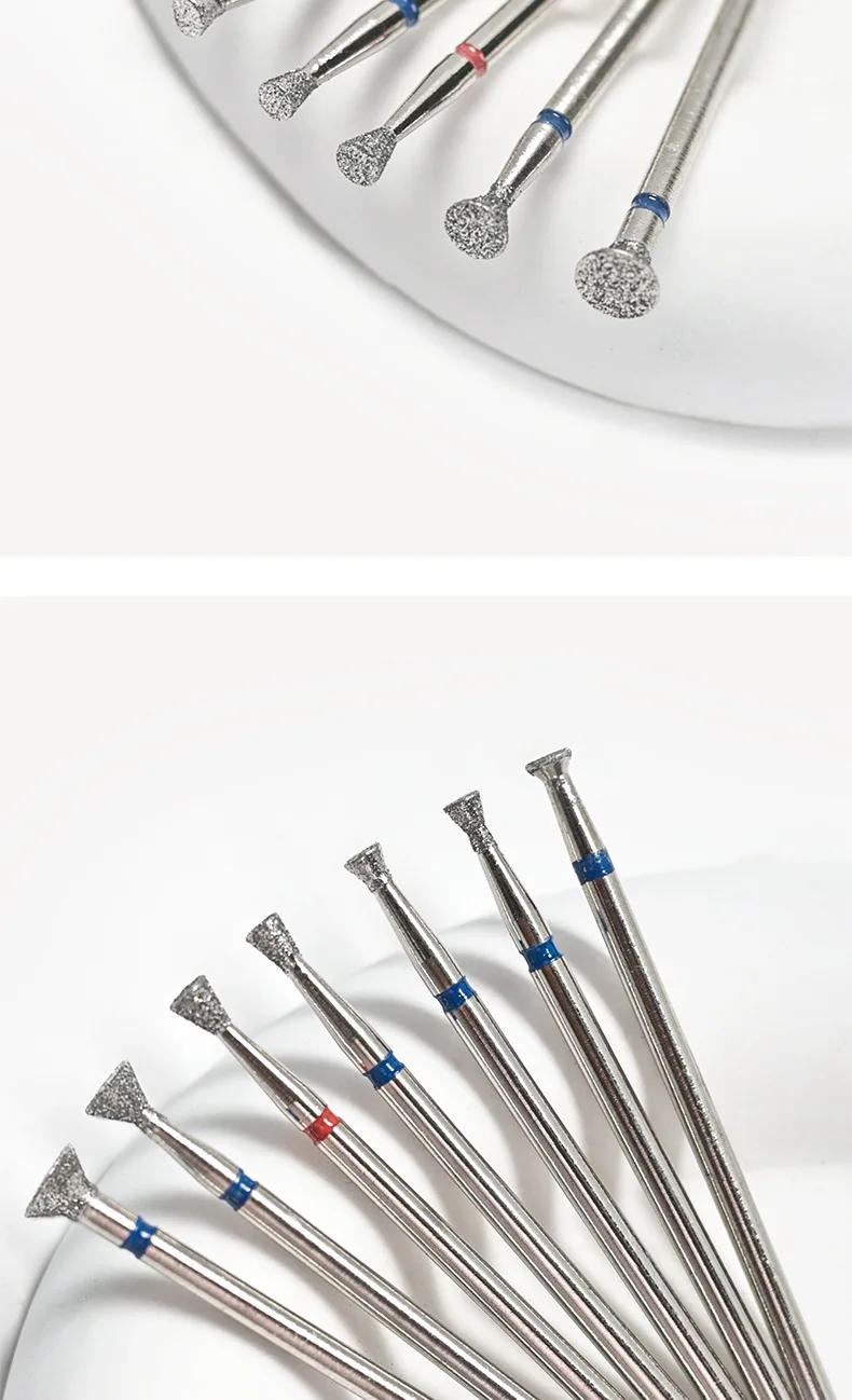 Description Picture 6 of item7Pcs Diamond Milling Cutter for Manicure Electric Nail Drill Bits Accessory Pedicure Machine NailPolishing File Gel Remover Tool