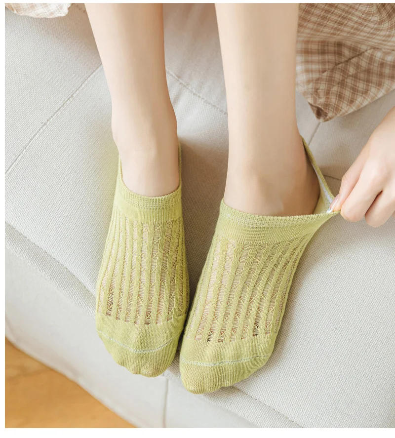 Description Picture 6 of itemSocks women's Summer Invisible Short No Show Fashion Lace Breathable Silicone Non-slip Cotton Boat Socks