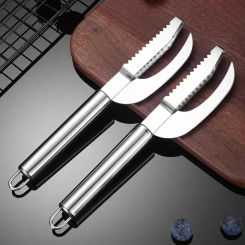 Fish Scale Scraper Fishing Scale Brush Grater Seafood Tool Fast Remove Fish Peeler Scaler Knives Cleaning Peeler Kitchen Gadget