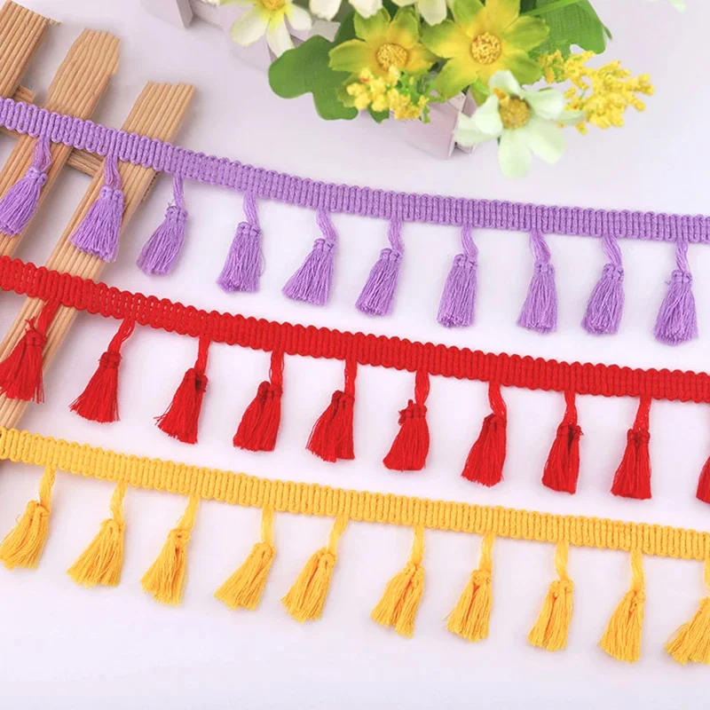 Description Picture 4 of item10 Yards Tassel Lace Ribbon DIY Handmade Craft Accessories Fringe Cotton Lace Trim Ribbon Sewing Dress Garment Curtain Wholesale