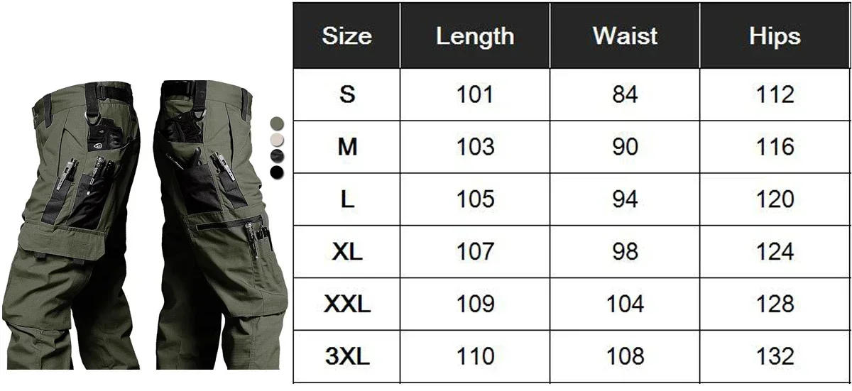 Description Picture 4 of itemMens Cargo Shorts Summer Tactical Cropped Trousers Hunting Outdoor Waterproof Multi-pocket Bermudas Pants Camo Ripstop Hiking