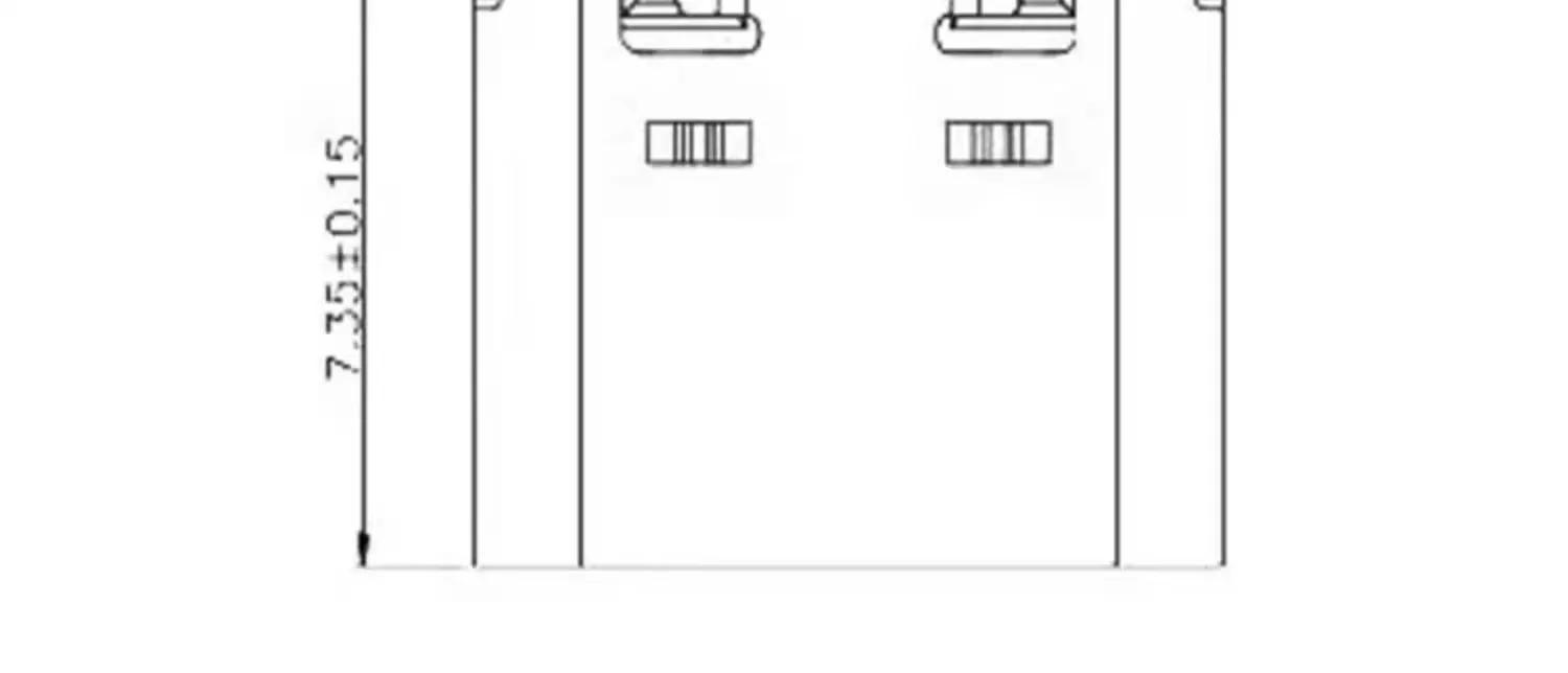 Description Picture 3 of item5PCS USB3.1 interface TYPE-C female seat 16PIN blue/orange/purple/green/black/white rubber core, four-foot plug board
