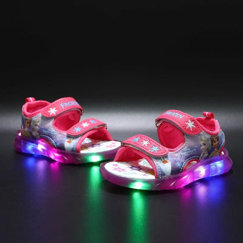 Description Picture 4 of itemKids Fashion Light-up Shoes Boys Luminous Light Beach Sandals Summer Little Kids Shiny Light Shoes Girls Glowing Light Sandals