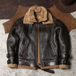 Sheepskin Natural Fur Coat Men Detachable Double Collar Slim Warm Genuine Leather Jacket Men's and Women's Leather Fur Jacket