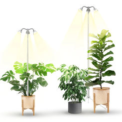 Grow Lights for Indoor Plants Full Spectrum with Detachable Tripod Stand, 10-55 Inches Height Adjustable Aluminum Alloy Indoor P