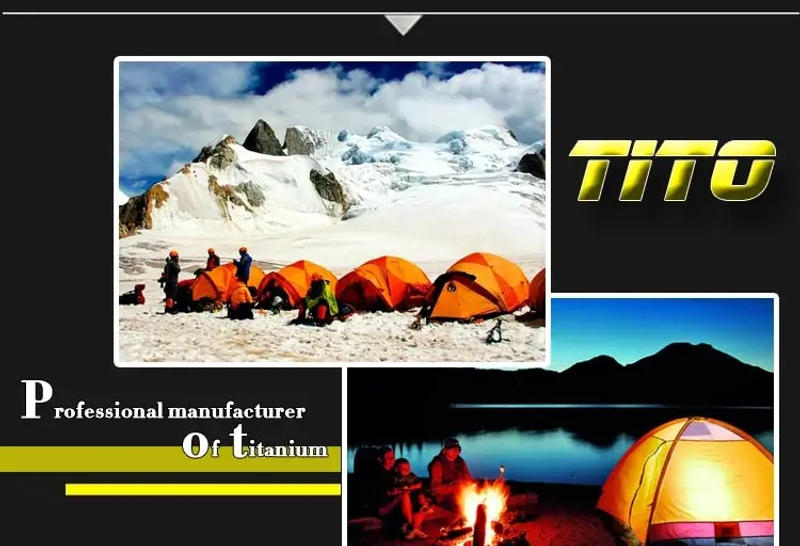 Description Picture 6 of itemTiTo 3.0*165mm Ultralight Camping Accessories Titanium Alloy Tent Stake Pegs With Hook