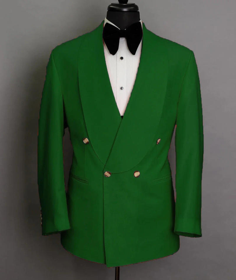 Description Picture 4 of itemOrange Formal Wedding Elegant Men Suit Groom Tuxedo Prom Double Breasted Slim Fit Blazers Shawl Lapel High Quality Custom Jacket