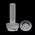 10pc-50pcs M3 M4 M5 M6 M8 Acrylic Clear Transparent Plastic Knurl Slotted Head Adjust Toolless Hand Tighten Thumb Bolt Screw