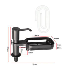 1set Soap Dispenser With Flexible Hose 40in Extension Tube For Kitchen Countertop Sink Pump Soap Dispenser Household Parts