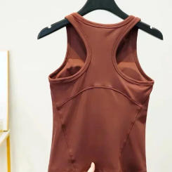 Lemon Women's Waist-Length Racerback Tank Top Buttery-soft Four-way Stretch Tight Fit Yoga Shirts Summer Breathable Sports Vest