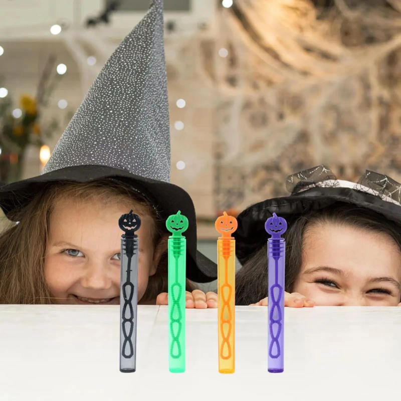 Description Picture 5 of item10/20pcs Mini Halloween Pumpkin Soap Bubble Tube Happy Halloween Party Decorations Kids DIY Toys Trick or Treat Party Supplies