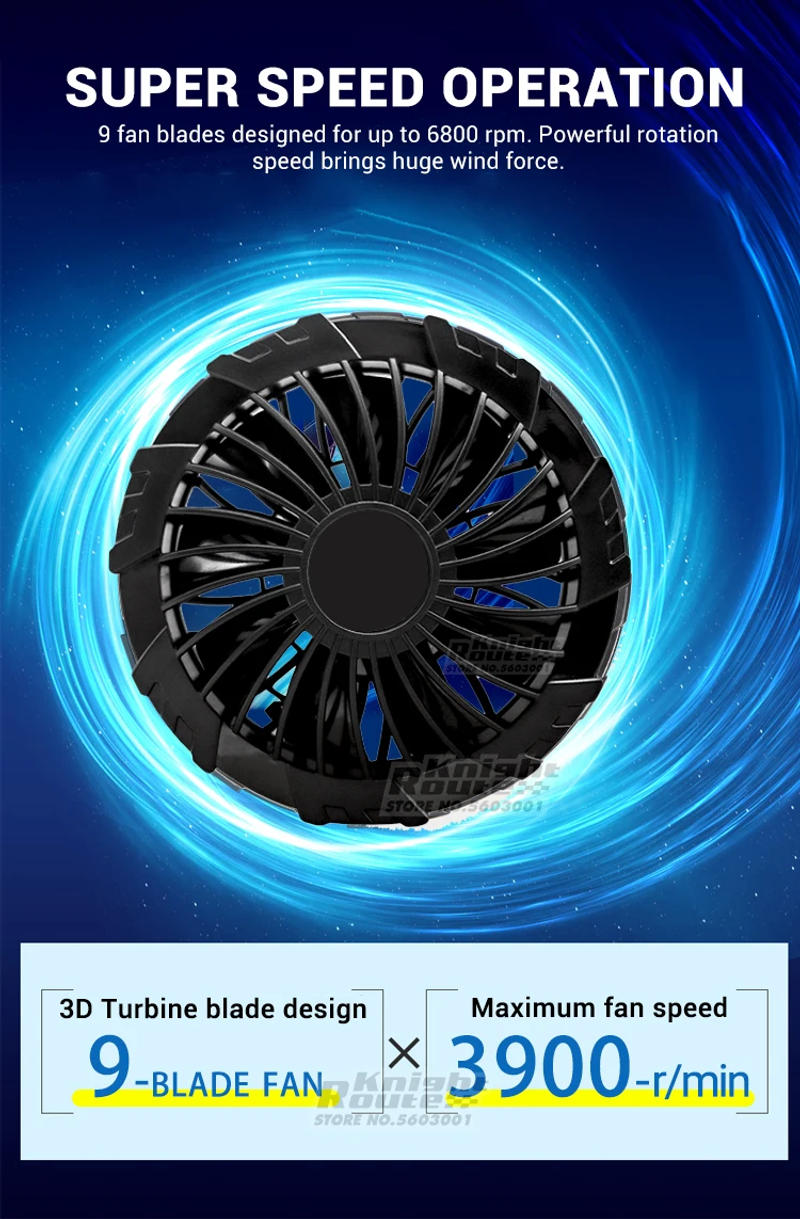 Description Picture 4 of itemCool Vest Wearable Cooling Fan Vest Air-conditioned Clothes 3-Speed Adjustment Fan for High Temperature Work Hiking Fishing Vest