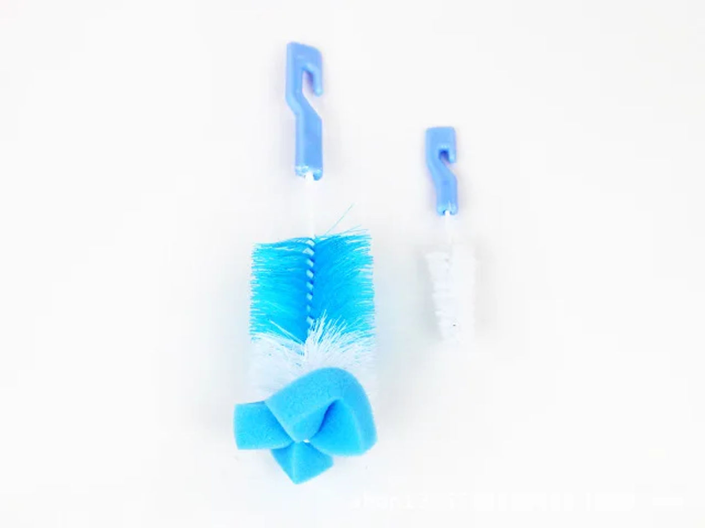 Description Picture 6 of item1PCS Competitive Price Small Bottle Cleaning Brush Baby Pacifier Brush Nylon Glass Bottle Brush Two-piece Milk Bottle Set