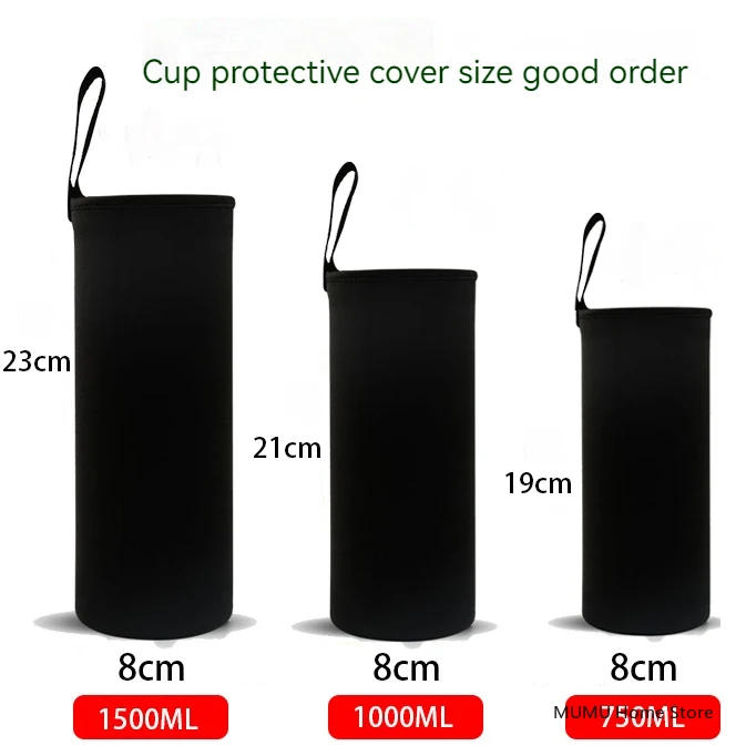 Description Picture 4 of item750ML/1000ML/1500ML Insulated Cup Sleeve Case Travel Water Bottle Covers Protector Storage Bag Thermos Cover For Mug Bottle Cup