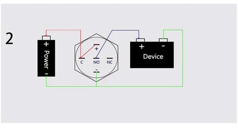 Description Picture 6 of item12/16/19/22mm Waterproof Metal Push Button Switch LED Light Momentary Latching Pc Power On off red green white yellow blueRing