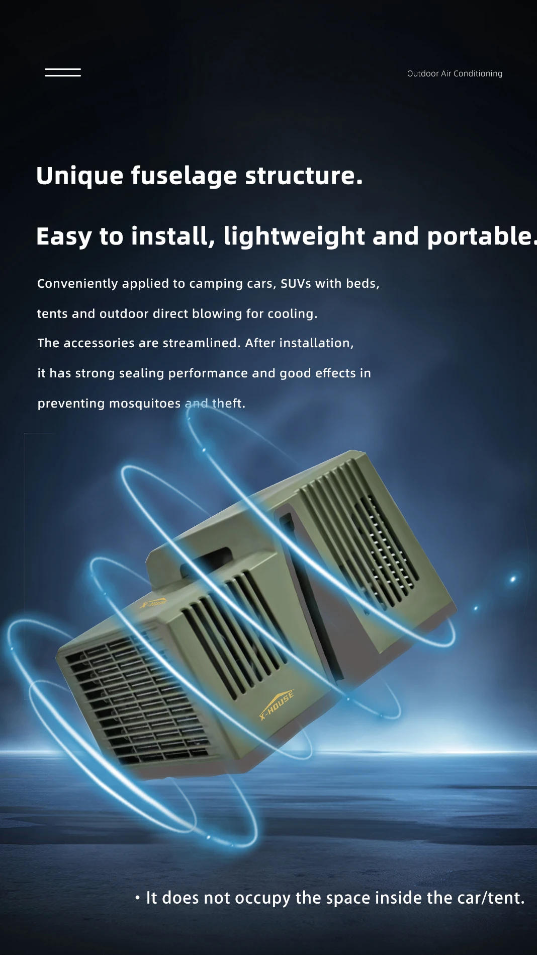 Description Picture 6 of itemDuctless 24V DC Portable Air Conditioner: Perfect For Car Window & Tent Use, 100 - 240V