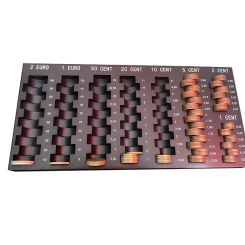 Euro Storage Box Money Organizer Universal Black Money Storage Case Money Tray Gifts Money Dispenser Pocket Organizer