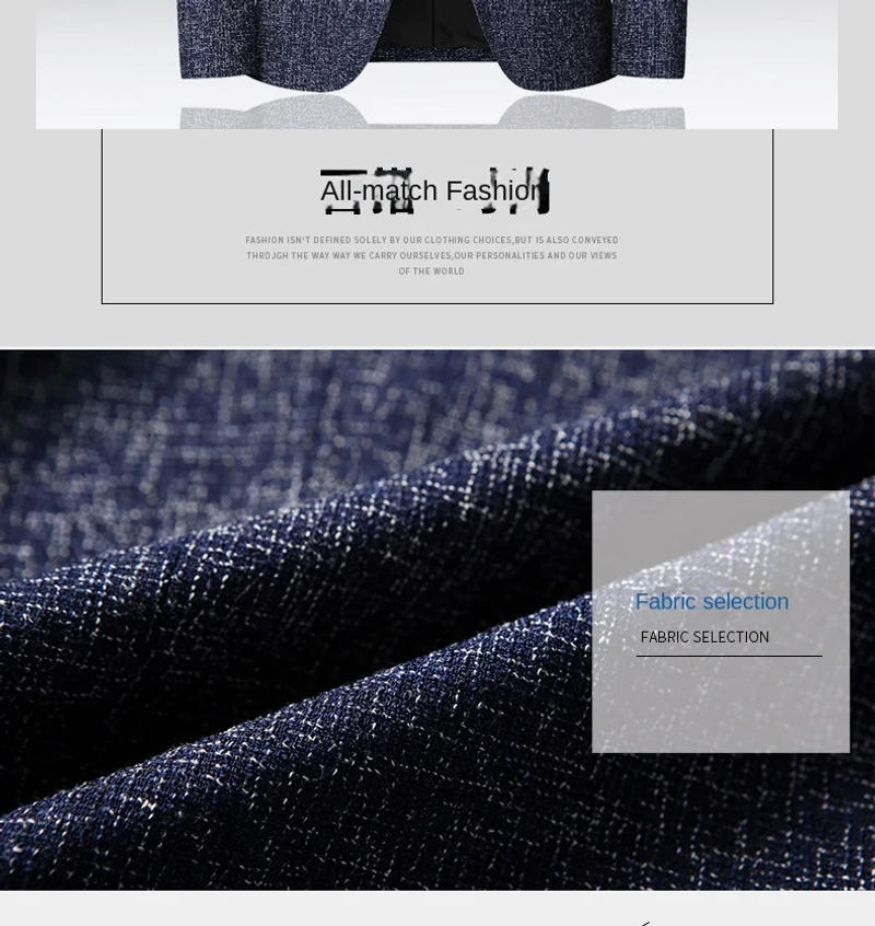 Description Picture 4 of itemMen Korean Style Suit Blazer Spring Autumn Casual Button Up Suit Coat Plus Size 3xl 4xl Boys Office Loose Blazer Jacket Oversize