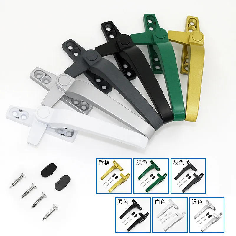 Description Picture 2 of item1Pc Thickened Window Handle Lock Home Hardware Zinc Alloy Lever Turning Casement Handles Household Accessories Window Latch