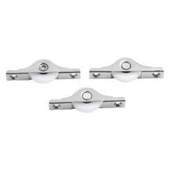 Set Scroll Wheel Sliding Wardrobe Window Pulley Door Hardware Home Kitchen Plastic+stainless Steel Roller Single