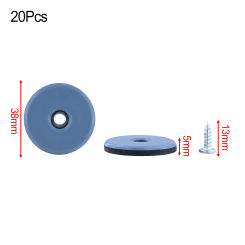 20pcs Furniture Sliders Pads With Screws Furniture Glides Sliding Block Table Chair Leg Mat Carpet Hardwood Floor Protector