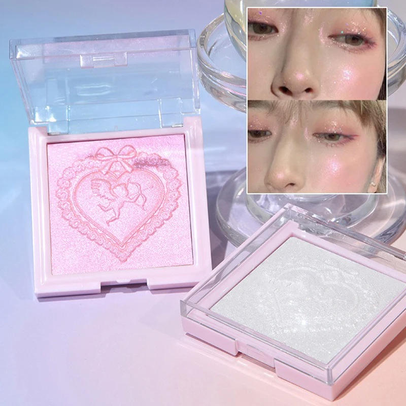 Description Picture 6 of itemLove Angel High Gloss Powder Highlighter Makeup Palette Peach Fairy Glitter Body Bronzer Highlight Contour Illuminator Makeup