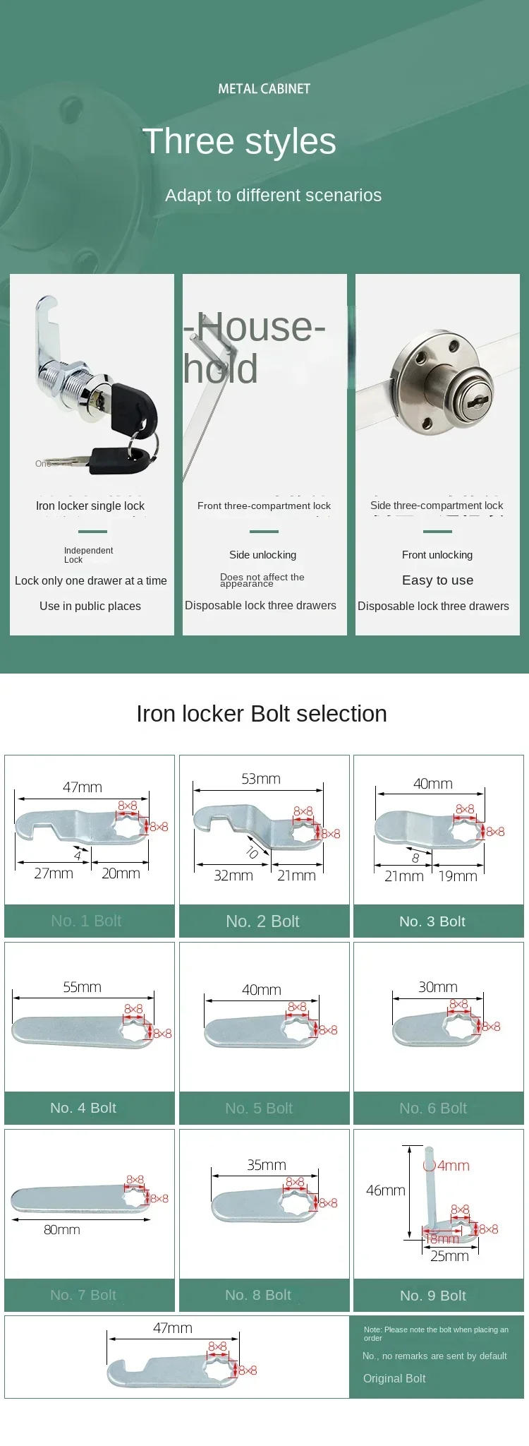 Description Picture 2 of item16/20/25/30mm 2 Keys Safe Cam Lock Office Door Cabinet Box Cupboard Lock Letter Wardrobe Safety Drawer Locker cylinder lock
