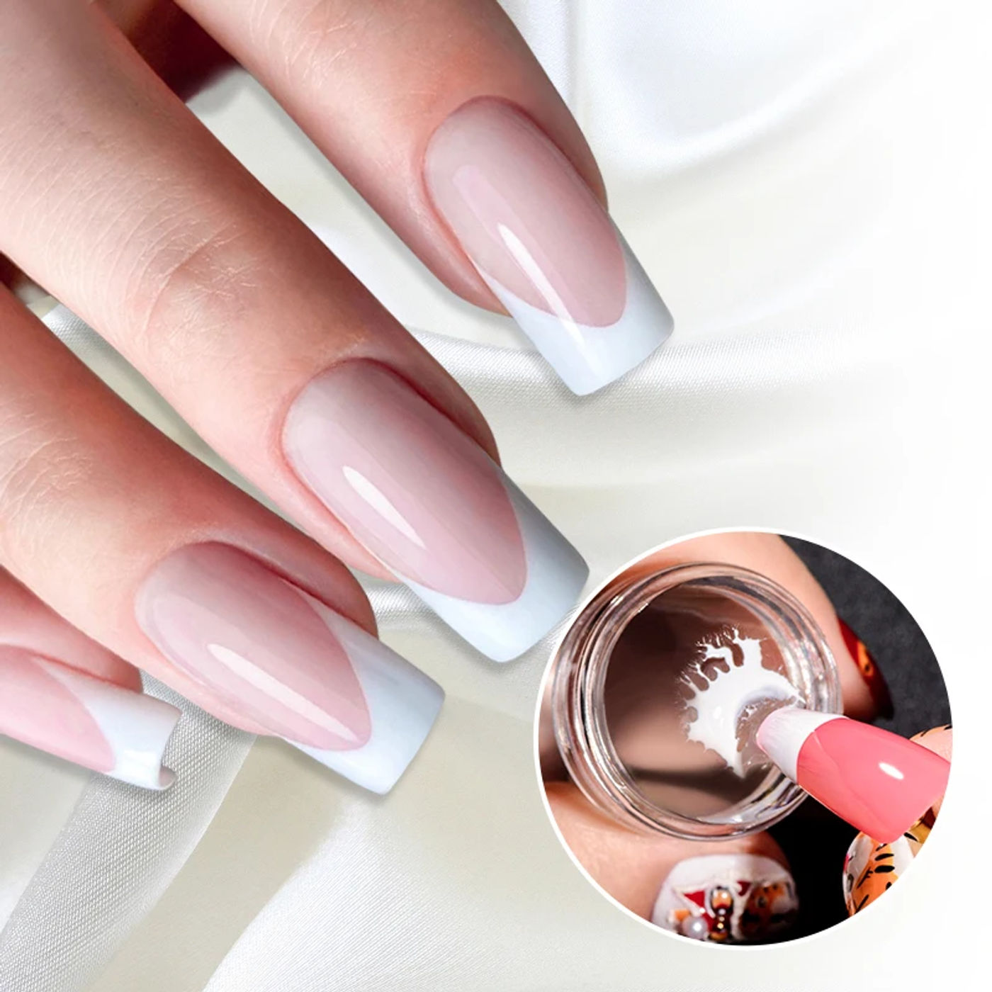 Description Picture 6 of itemSilicone Transparent Nail Art Stamping Kit French For Manicure Plate Stamp Polish Stencil Template Seal Stamper Scraper