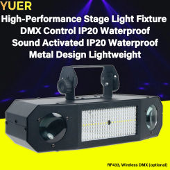 YUER 150W LED Stage Light  DMX Control RGB/White/Laser 3° Beam Sound/Auto/RF433 IP20 Metal Perfect for Stage & Event Lighting