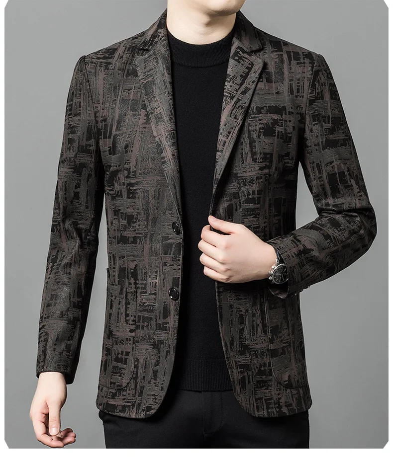 Description Picture 5 of item2024 Haining New Genuine Leather Coat Men's Suit Collar Leather Jacket Sheepskin Coat Fashion Men's Short Top