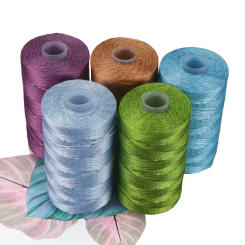 Fine Ice Hemp Bright Silk Hollow Yarn Body Line Summer Sun Hat Hand Braided Yarn Diy Hook Bag Cushion Yarn for Knitting