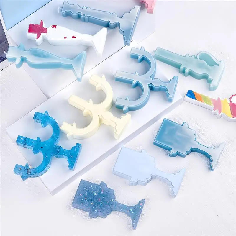 Description Picture 6 of itemIns Candlestick Decorative Candle Silicone Mold Scented Candle Making Wax Mould Christmas Candle Holders Resin Ornament Craft