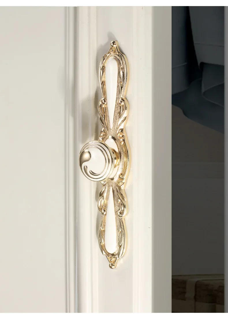 Description Picture 3 of itemEuropean Style Bronze White Knobs Furniture Handle for Kitchen Cabinets Door Drawer Handles Wardrobe Cupboard Dresser Pulls