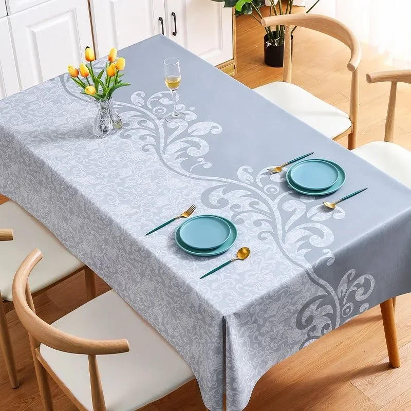 Description Picture 5 of itemstriped fashionable square tablecloth dining table cloth GREY