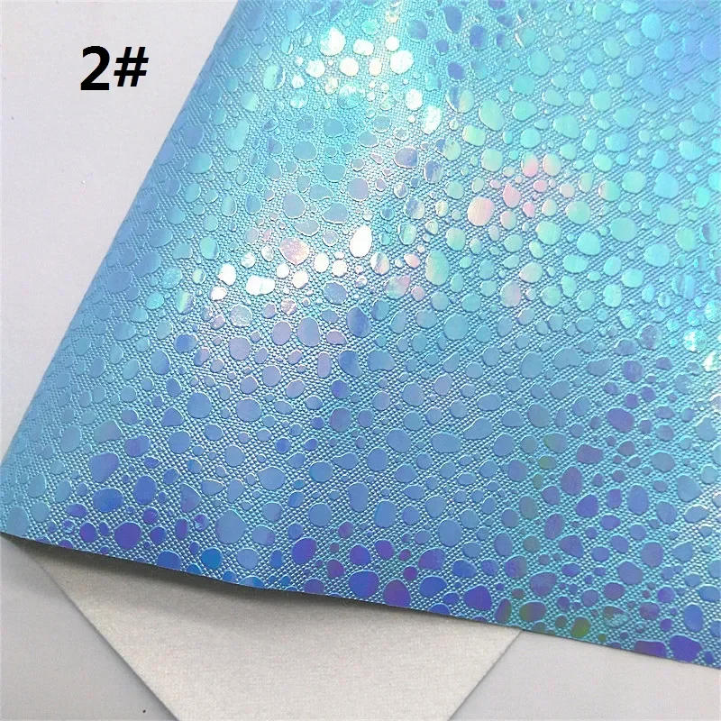 Description Picture 3 of itemLight Blue Faux Leather Sheet Metallic Synthetic Leather Snake Stones Embossed Faux Leather Vinyl for DIY Craft 8.2"x11.4" SJ554