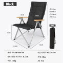 Outdoor Folding Chair Ultra-light Aluminum Alloy Portable Camping Leisure Reclining Chair Fishing Beach Chair 4 Gear Adjustable