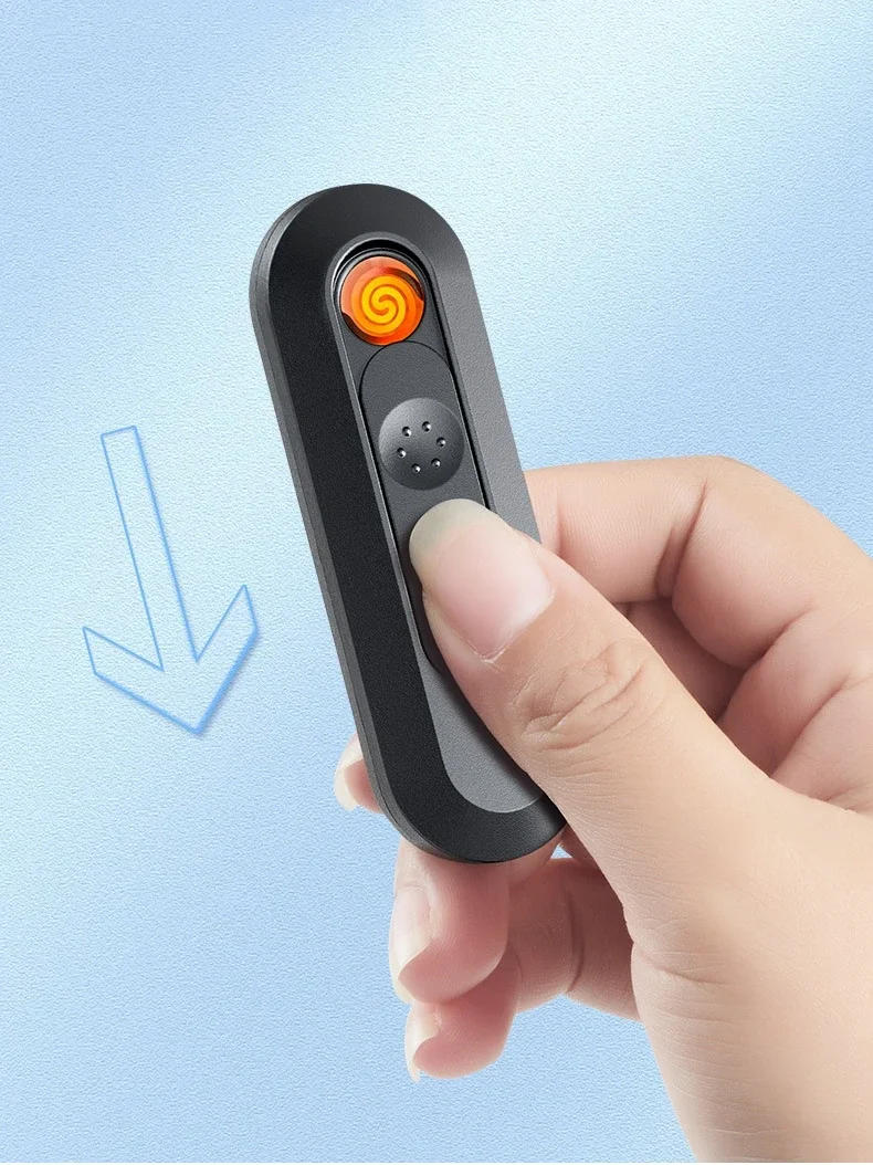 Description Picture 5 of item2023 USB Electric Lighters Windproof USB Rechargeable Windproof Cigarette Accessories Plasma Flameless Electric Lighter