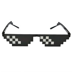 New Creative 8 Bit Thug Life Sun Glasses Pixelated Men Women Party Eyeglasses Mosaic UV400 Vintage Eyewear Fishing Sunglasses