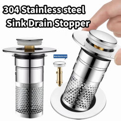 Washbasin Drain Filter Pop-Up Bounce Core Stopper Hair Catcher Shower Sink Strainer Kitchen Bathroom Accessory