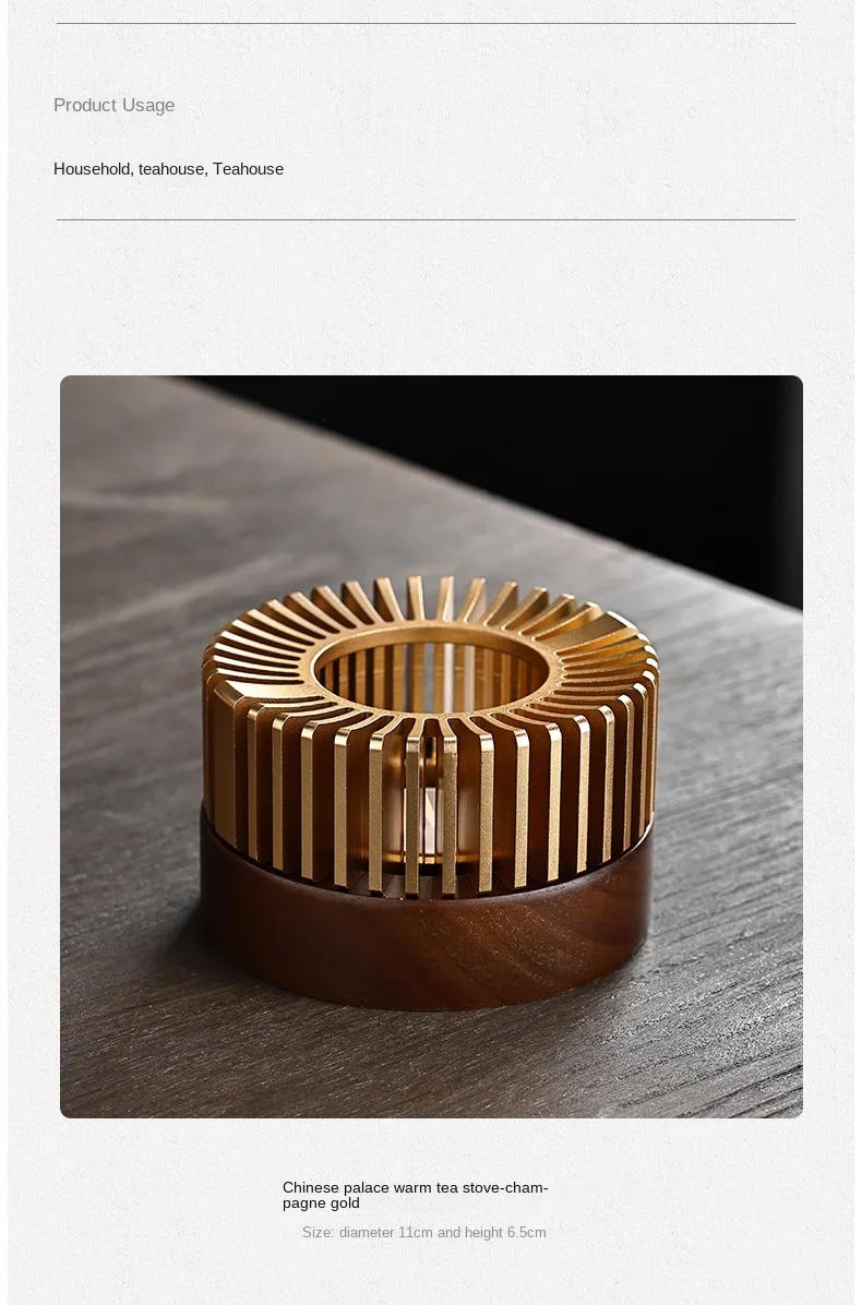 Description Picture 6 of itemTea Warmer bamboo Kung Fu Teapot Base Candle Warmer Fireplace Healthy Tea Cooker Keep Warm