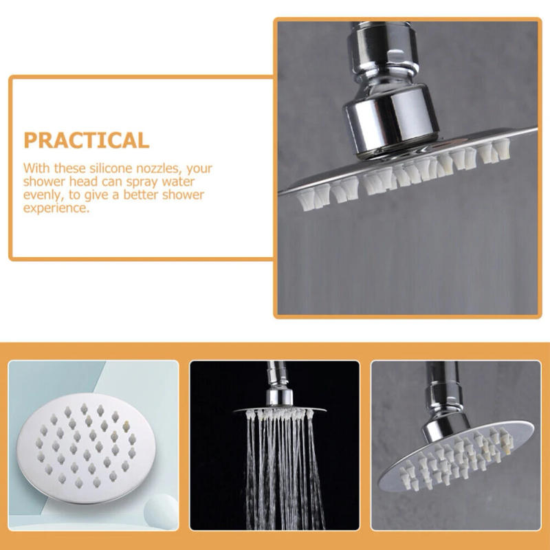 Description Picture 6 of itemReplacement Shower Head Nozzles White Easy Installation For 4mm Opening Size Shower Head Replace Parts Silicone