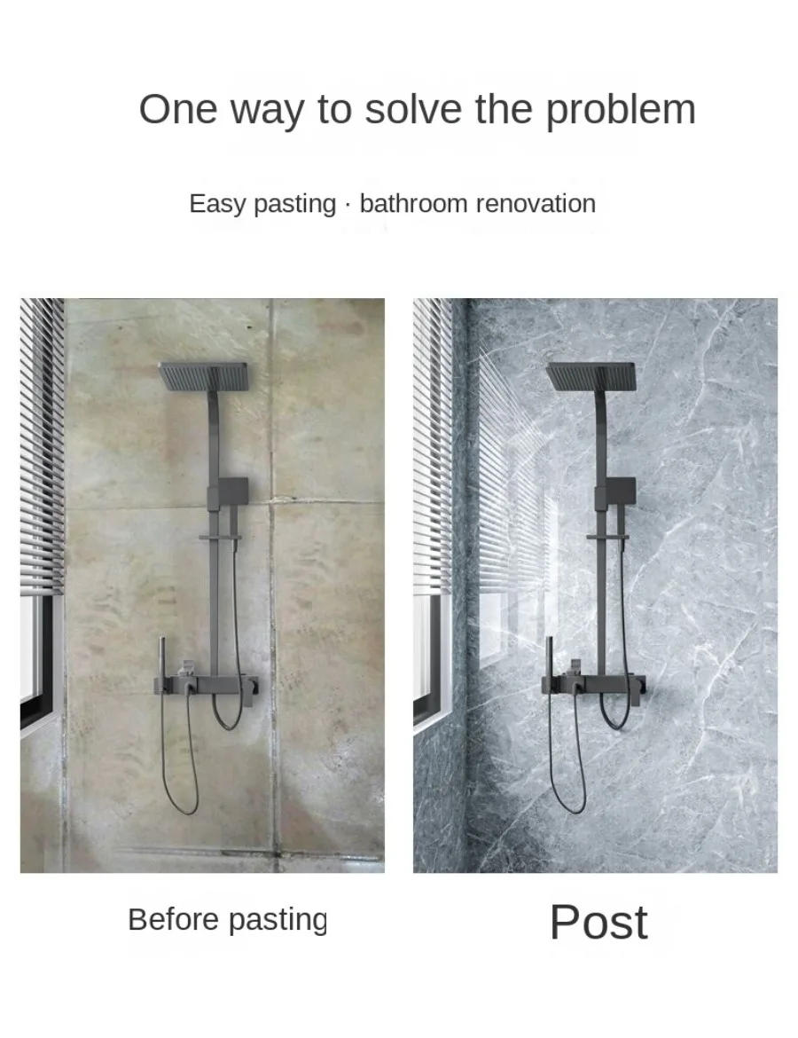 Description Picture 5 of itemFoil Marble Oil Proof Wallpaper for Kitchen Cabinets Refurbish Self Adhesive Waterproof Removable Wall Stickers for Bathroom