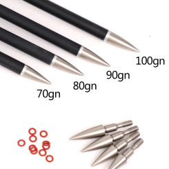 12pcs  ID6.2mm Arrow point 70/80/90/100/125Grain  Arrowheads  for Archery  Arrow Tips Accessories